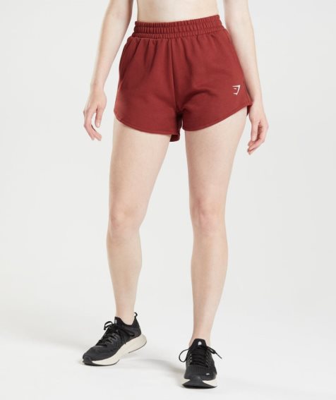 Women's Gymshark Training Sweat Shorts Red | CA D713NA